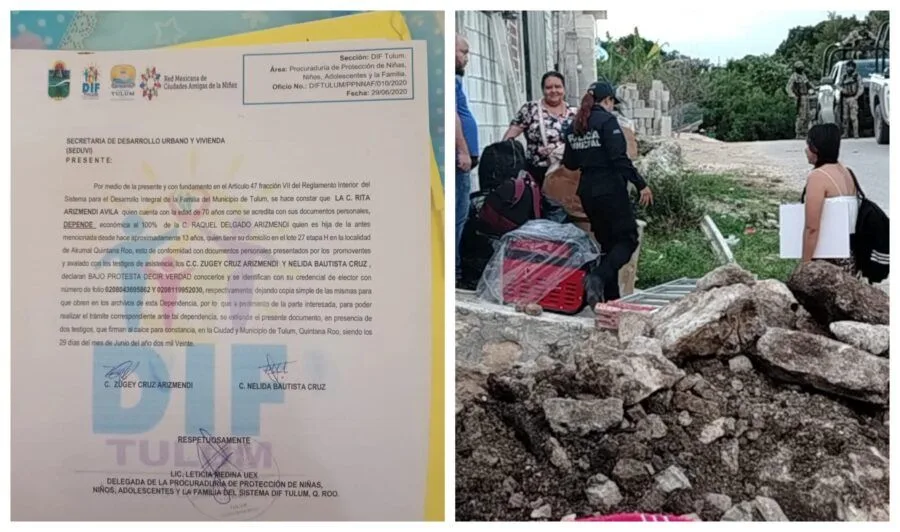 Eviction operation in Akumal's Tortugas neighborhood