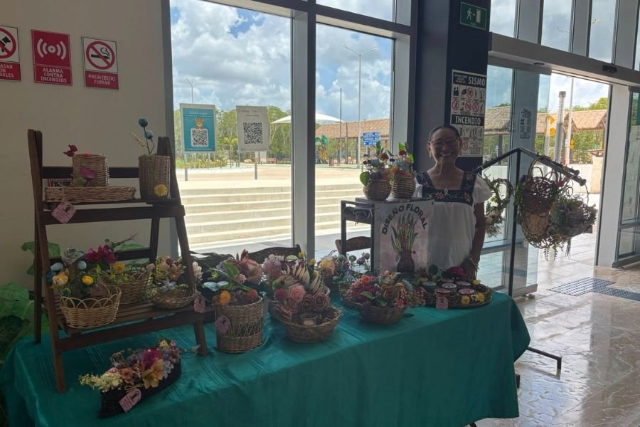 The Maya Train station in Felipe Carrillo Puerto, which will feature commercial spaces and cultural activities