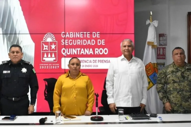 Fiscalía General del Estado press conference on human trafficking case