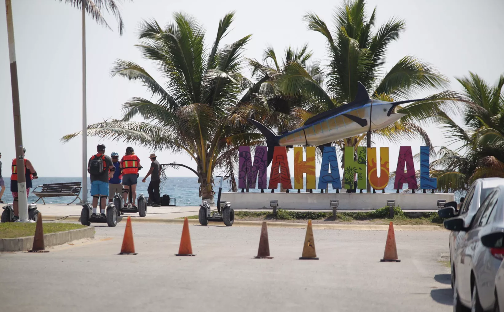 Aerial view or conceptual rendering of the proposed Perfect Day México water park site in Mahahual, Quintana Roo.