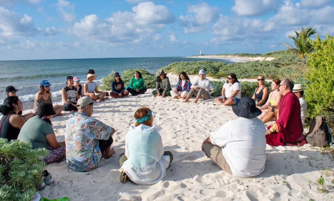 Participants in the Huellas de Conciencia program at Punta Sur Ecotourism Park in Cozumel