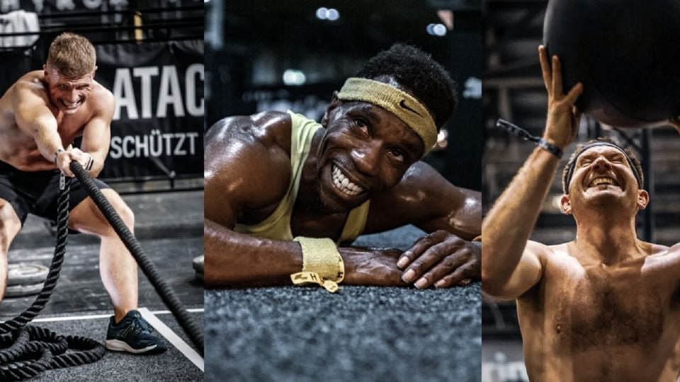 Athletes competing in HYROX fitness event at Malecón Tajamar in Cancún