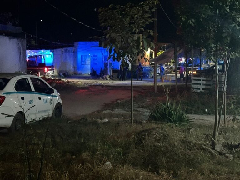 Scene of the shooting attack in Playa del Carmen's In House neighborhood