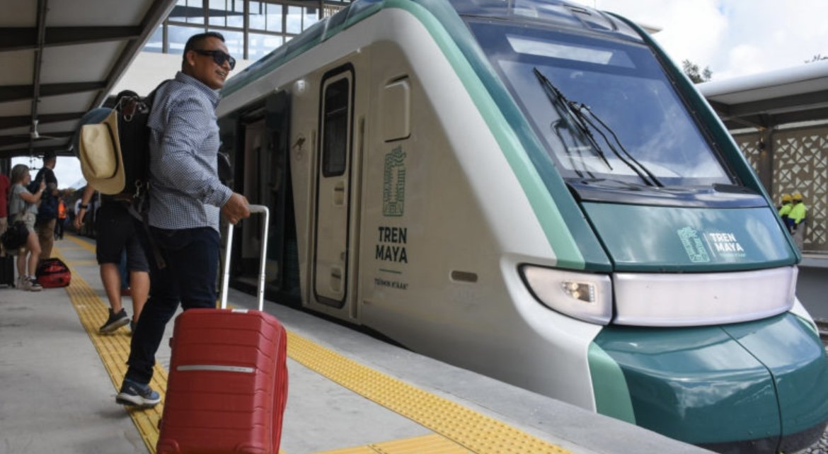 Exterior view of the Maya Train station in Chetumal, Quintana Roo