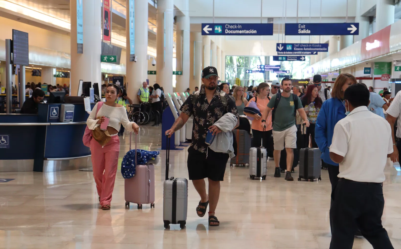 Aerial view of the Mexican Caribbean coastline