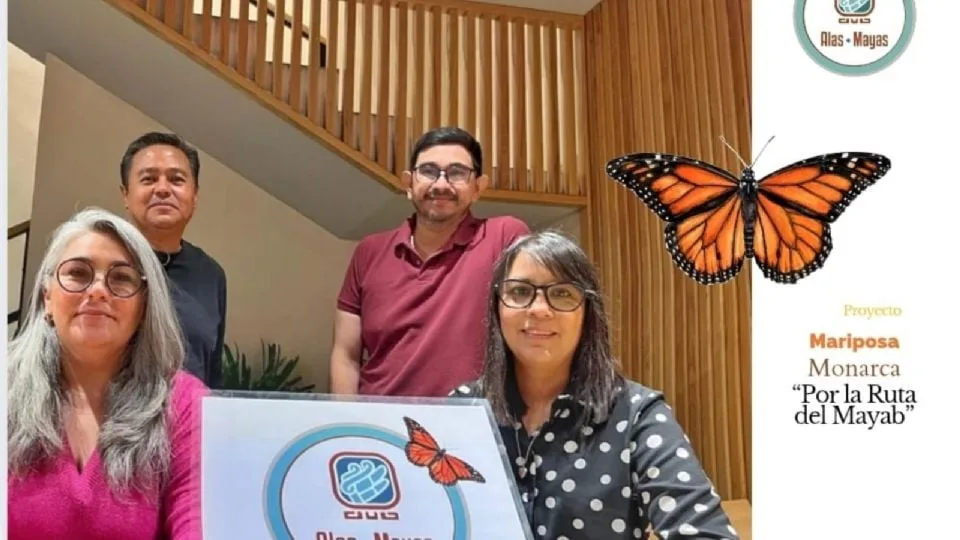 Promotional poster for the Monarch butterfly conference-workshop in Cozumel