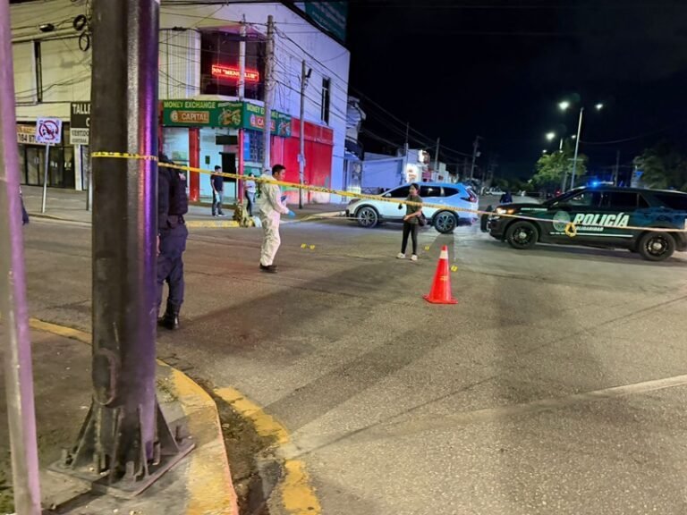 Scene of the armed attack on No Name bar in Playa del Carmen