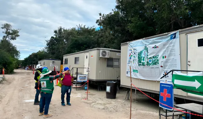 Perfect Day Mahahual project site showing suspended construction activities