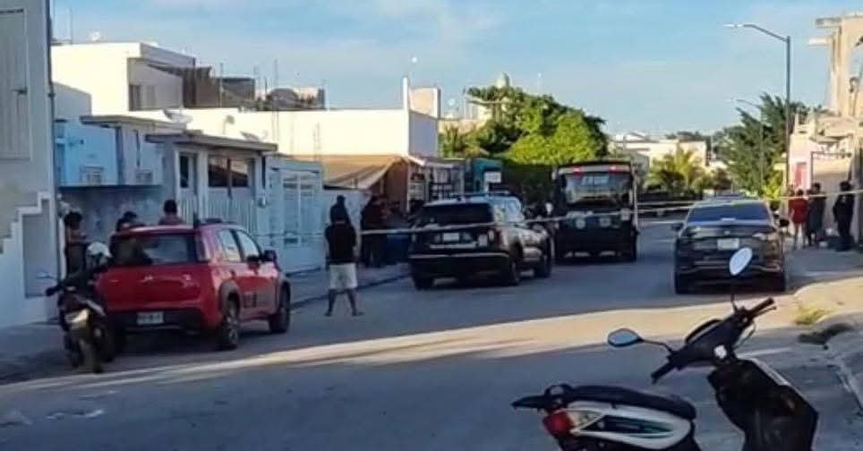 Scene of the armed attack in Palmas II neighborhood, Playa del Carmen