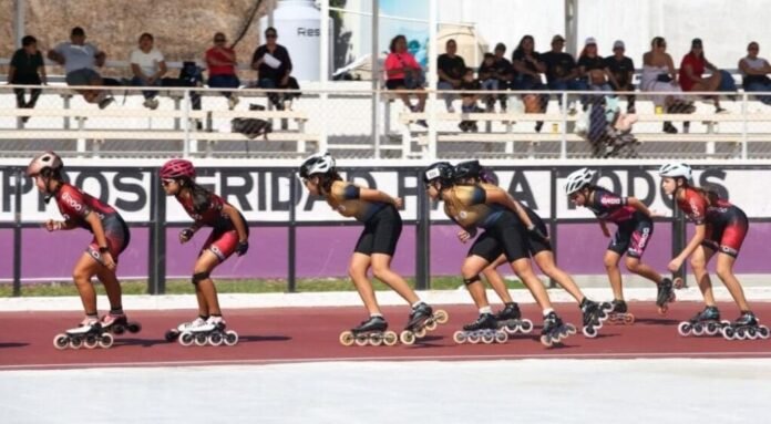 Athletes competing at the roller skating selection event in Playa del Carmen