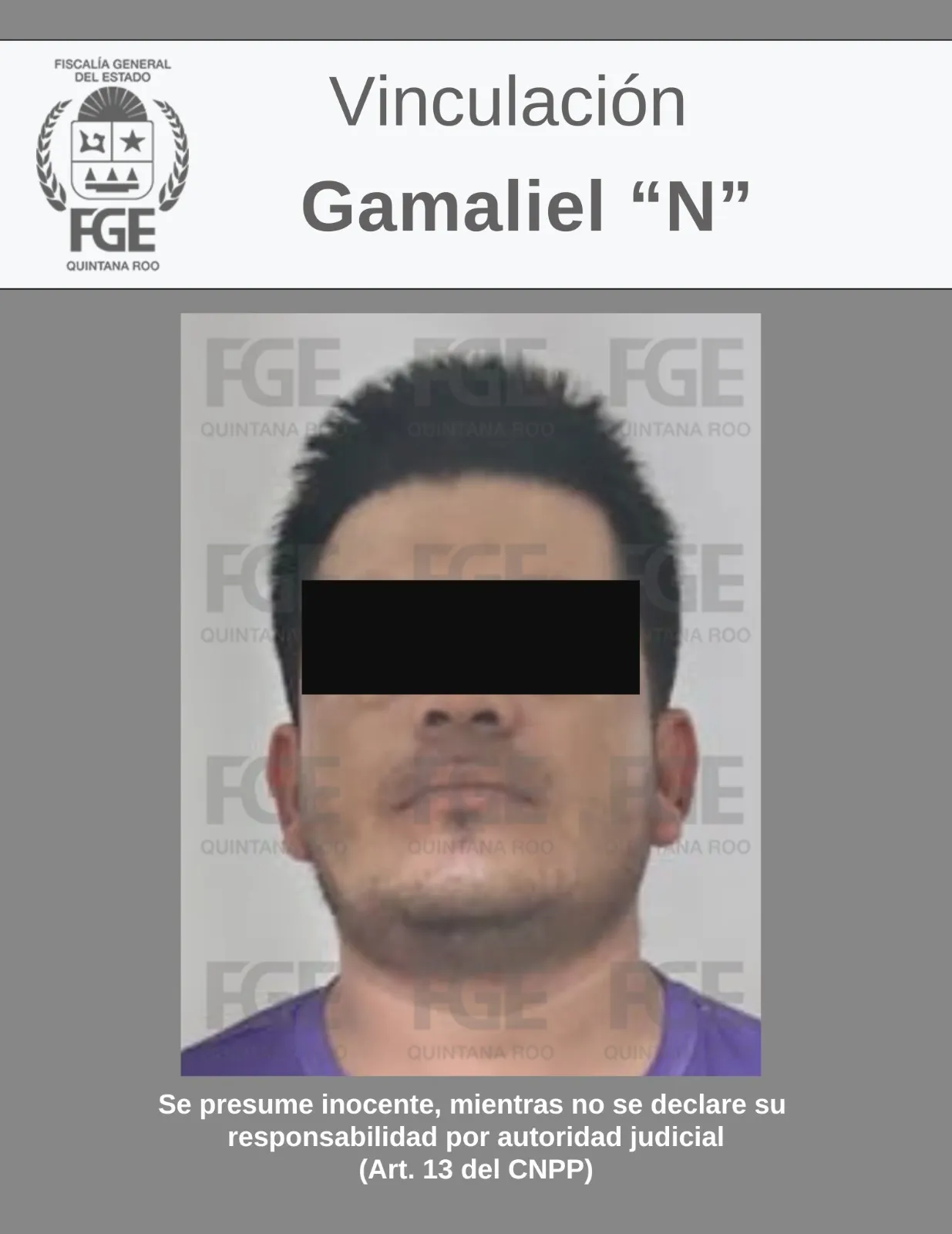 Image related to the indictment of Gamaliel N in Playa del Carmen