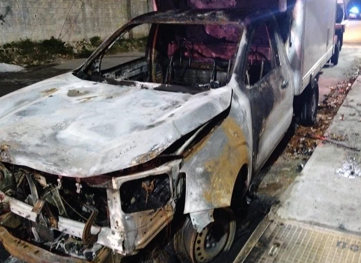 Fire damage at the Poseidon ice factory in Playa del Carmen