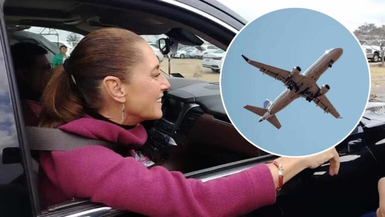 Mexican President Claudia Sheinbaum speaking to press in Guanajuato