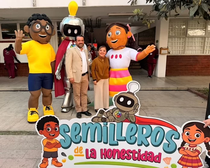 Graphic related to promoting values in childhood to prevent corruption in Mexico