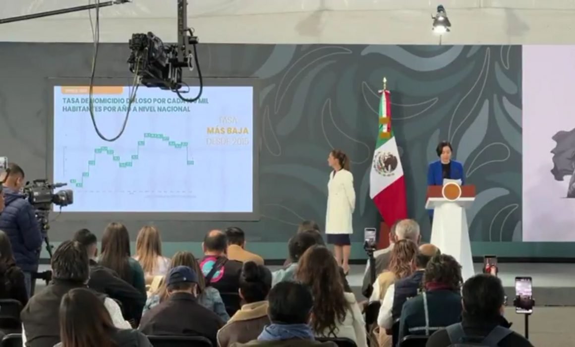 A graphic or screenshot showing data related to homicide reductions in Quintana Roo.