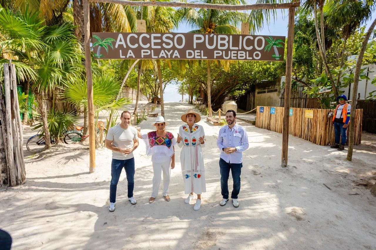 Tourism Secretary Josefina Rodriguez Zamora announces new public beach access points in Tulum