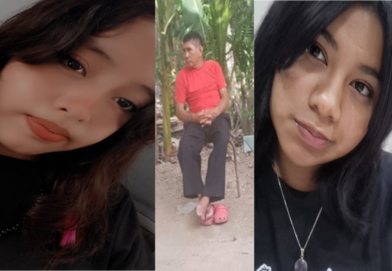 Photos of Sonia Elizabeth Pérez Mendoza, Feliciano Pérez Rodríguez, and Rubi Alexandra López Dzul, who are reported missing in Playa del Carmen.