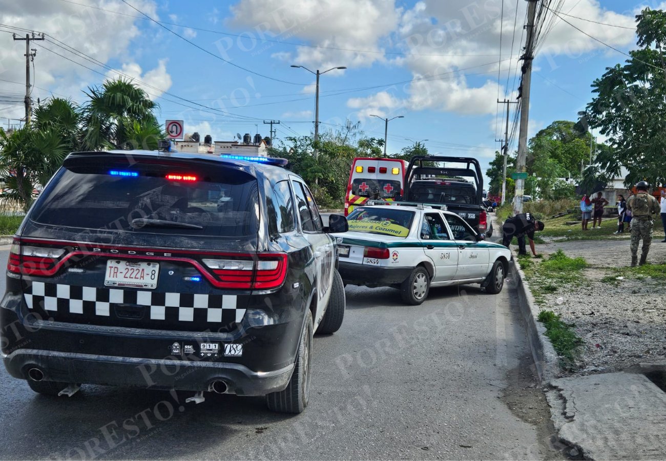 Taxi driver with forehead injury after being struck with mayonnaise jar in Cancún