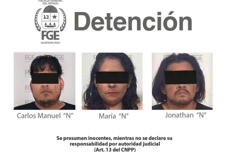 Three individuals detained by authorities in Playa del Carmen