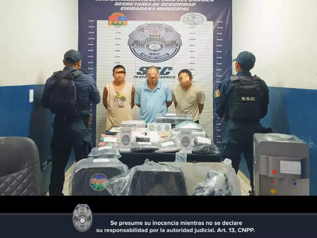Three men detained by police in Playa del Carmen