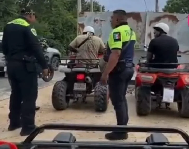 Four American tourists detained by Tulum Municipal Police during alleged extortion incident