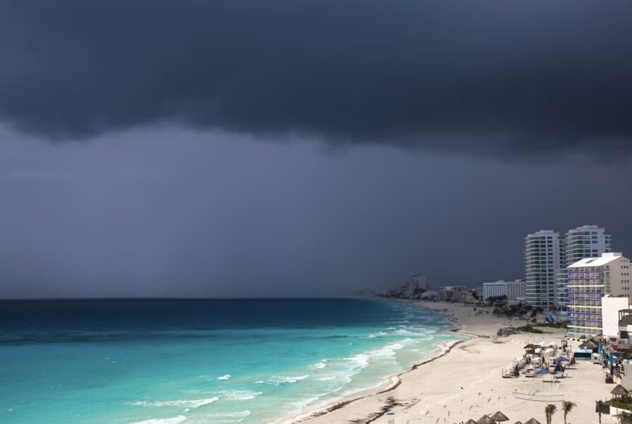 A map showing the Atlantic hurricane basin with forecast data for the 2026 season