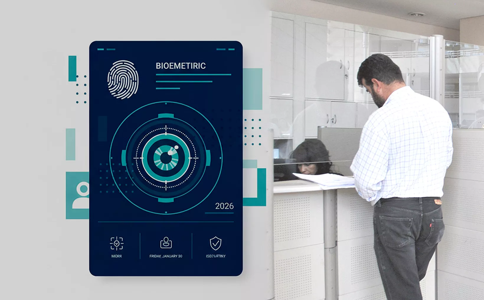Illustration of Mexico's biometric CURP identification document