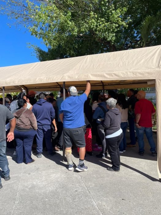 CFE workers inspecting electrical infrastructure in Tulum