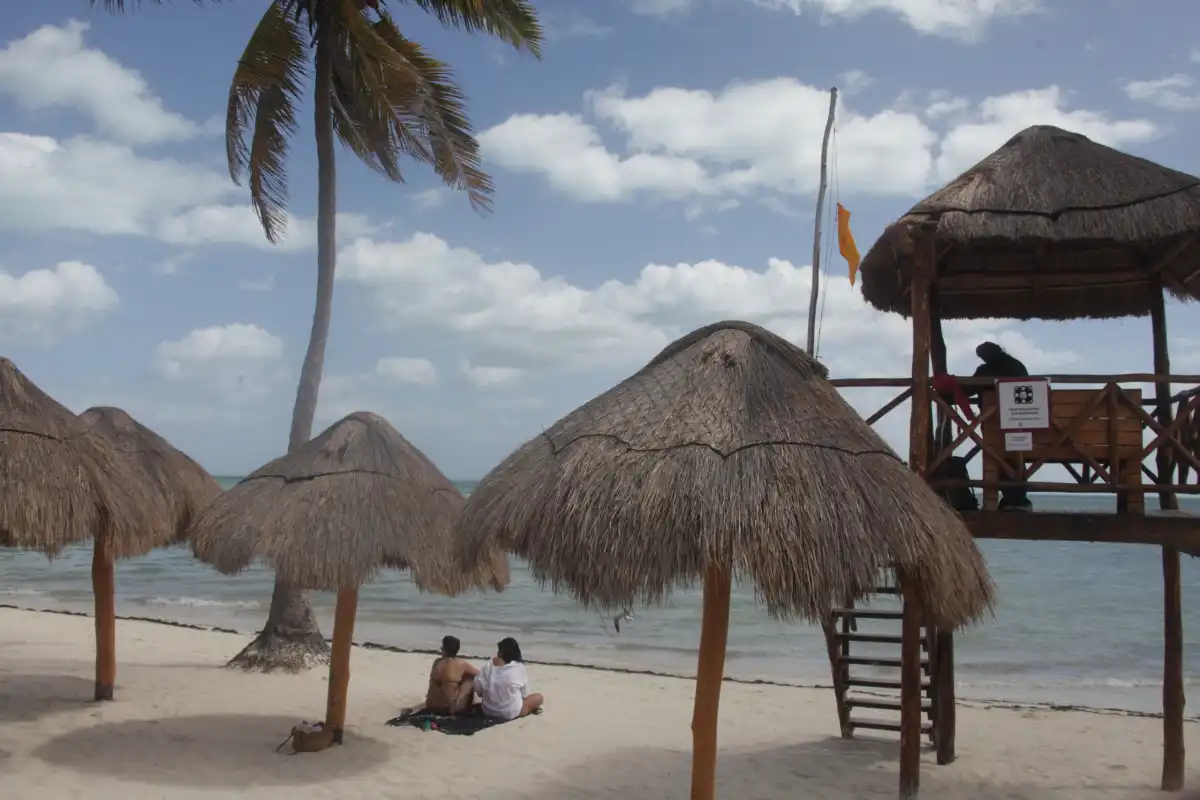 A view of cloudy skies over Quintana Roo, Mexico