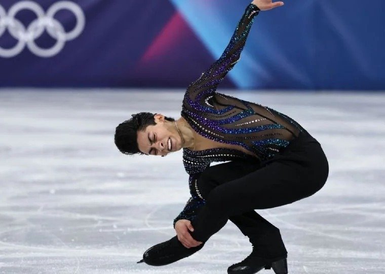 Mexican figure skater Donovan Carrillo performing at the Milano-Cortina 2026 Winter Olympics