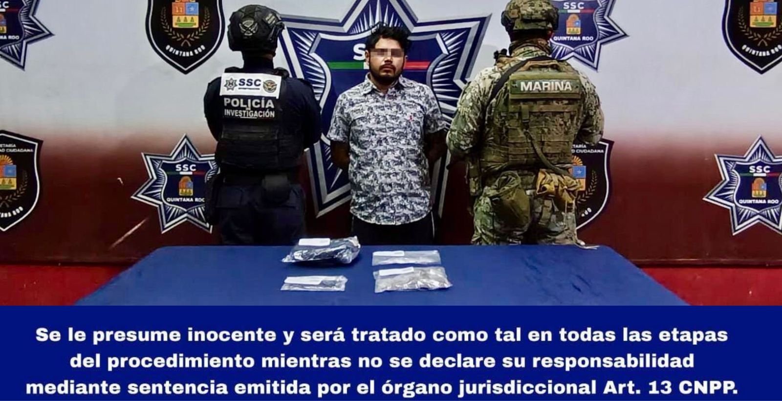 Evidence from drug busts in Tulum and Cancún showing seized narcotics and vehicles