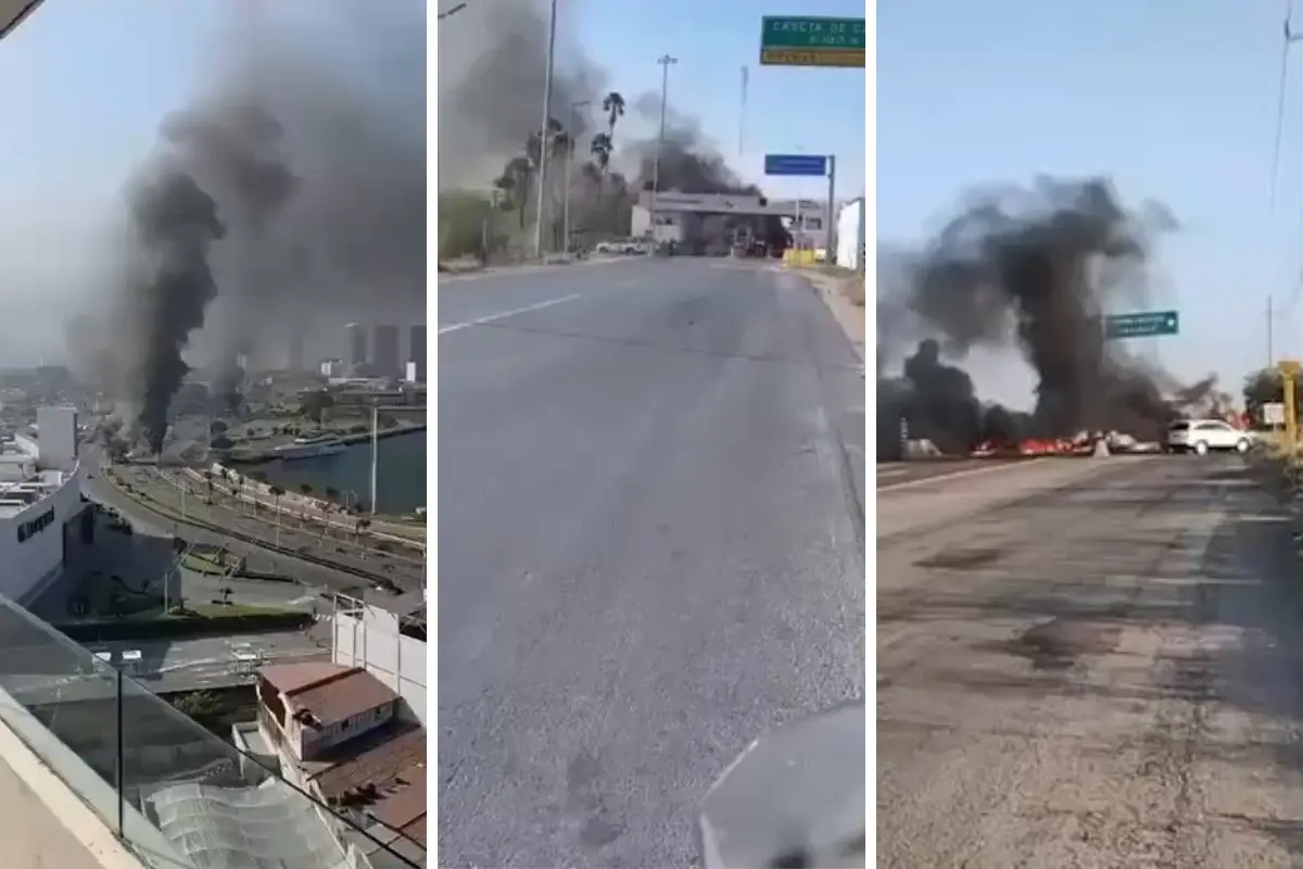 A map or image showing roadblocks in Mexico following the operation against CJNG leader El Mencho