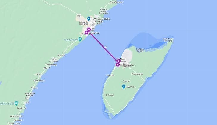 Environmental activists hold a press conference in Playa del Carmen to demand transparency on a submarine power line project.