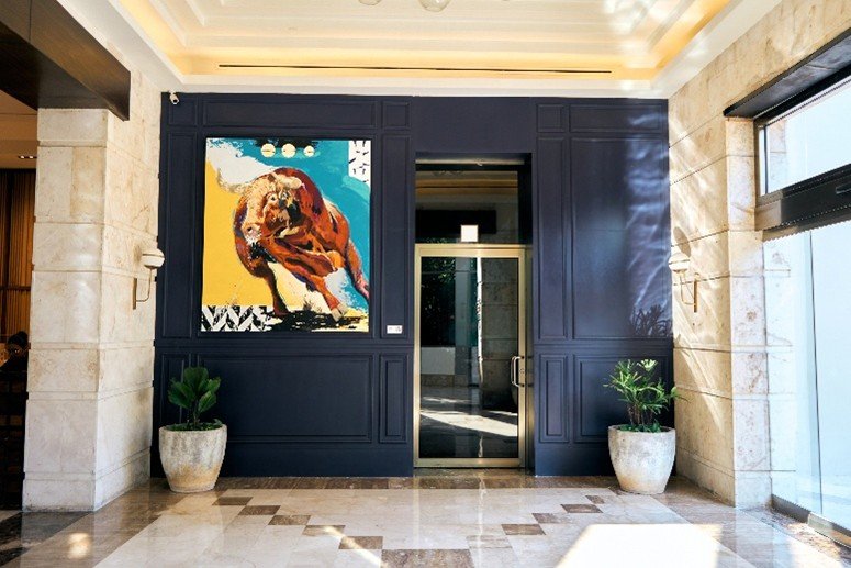 Art installation at Fairmont Mayakoba resort in Playa del Carmen, Mexico