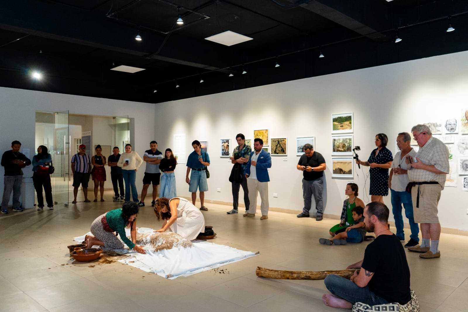 Photograph from Fred Martin's "Born from the Soil" exhibition at the Museum of the Island in Cozumel.