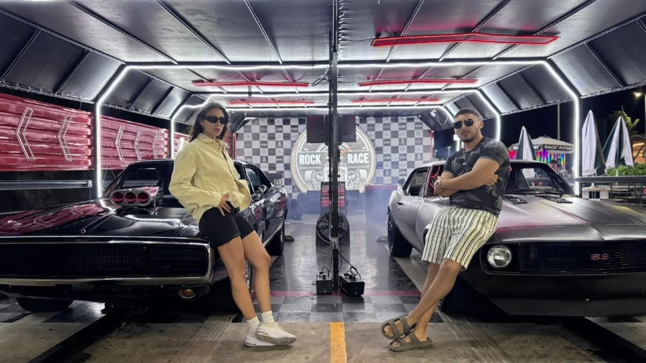 Visitors enjoying racing experiences at Rock and Race track in Grand Outlet Riviera Maya