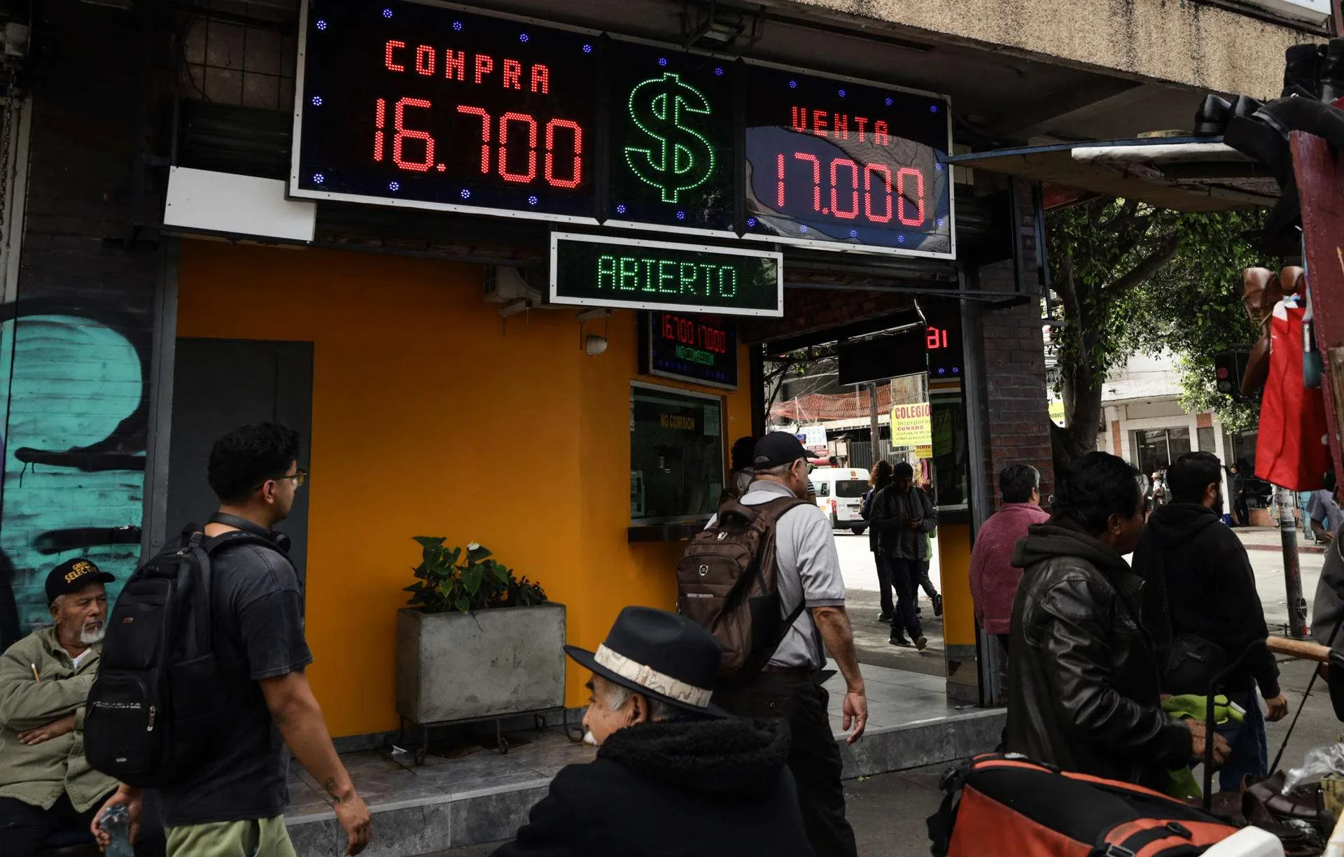 Graph showing the Mexican peso exchange rate against the US dollar