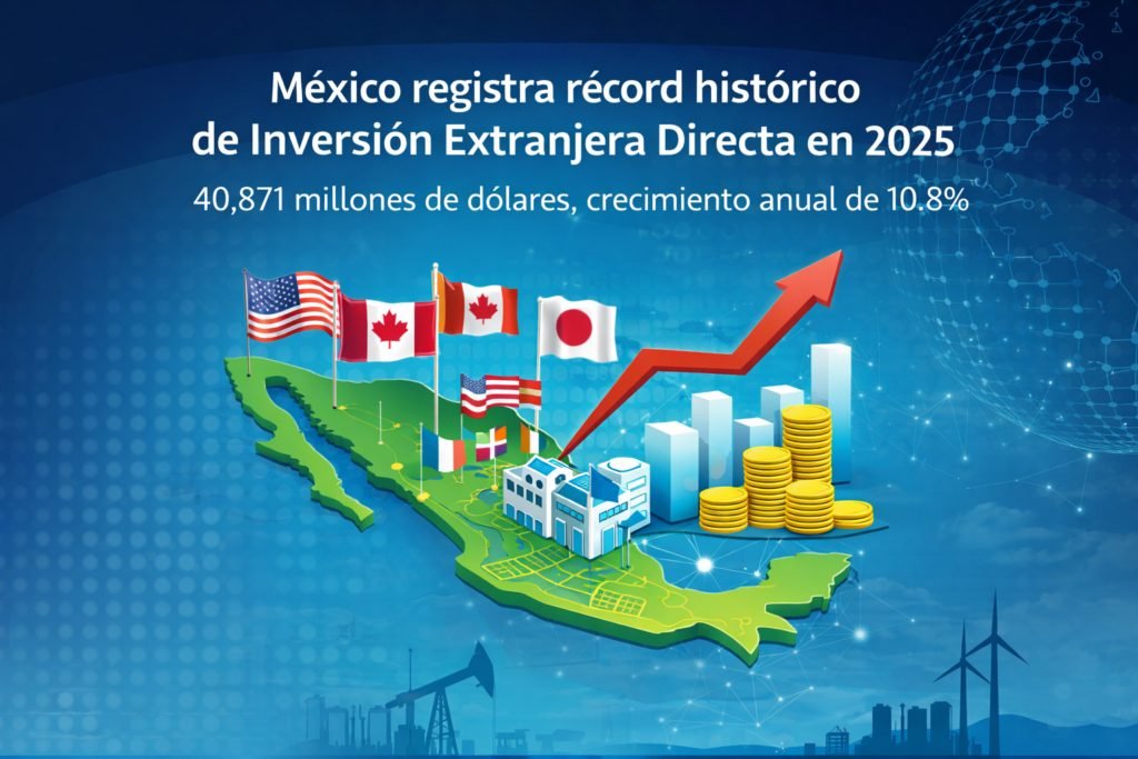 A chart showing Mexico's foreign direct investment growth from 2020 to 2025