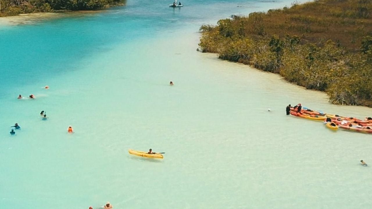 Map showing the seven tourism destinations in Othón P. Blanco municipality, Quintana Roo
