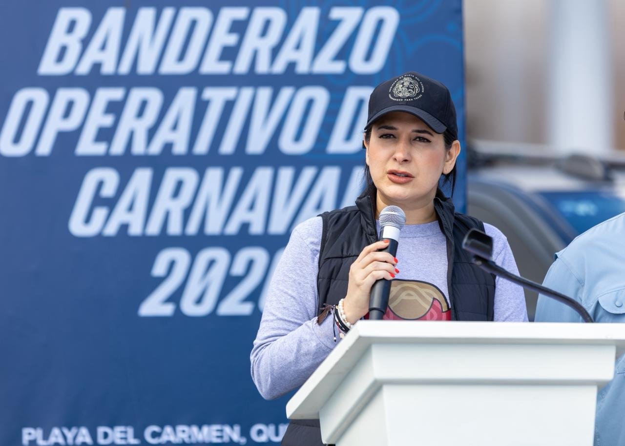 Playa del Carmen Mayor Estefanía Mercado and officials launch the 2026 Carnival security operation.