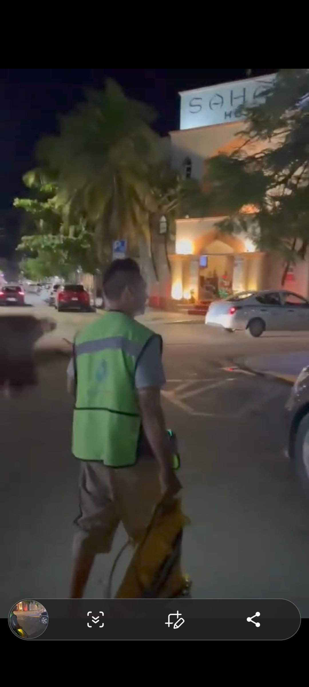 A vehicle with a parking boot attached in Playa del Carmen, Mexico