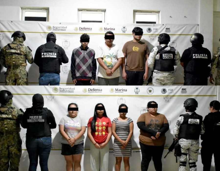 Police officers conducting operations in Limones, Bacalar municipality