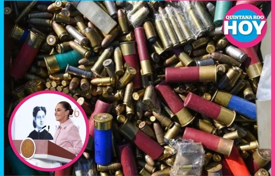 Mexican President Claudia Sheinbaum speaking at a press conference in Mexico City
