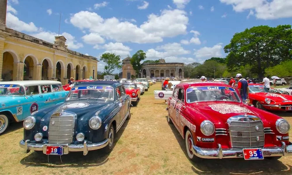 Map showing the Rally Maya Mexico 2026 route from Palenque to Cancun