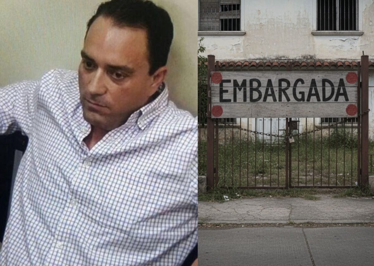 Documents showing property seizure orders against former governor Roberto Borge Angulo