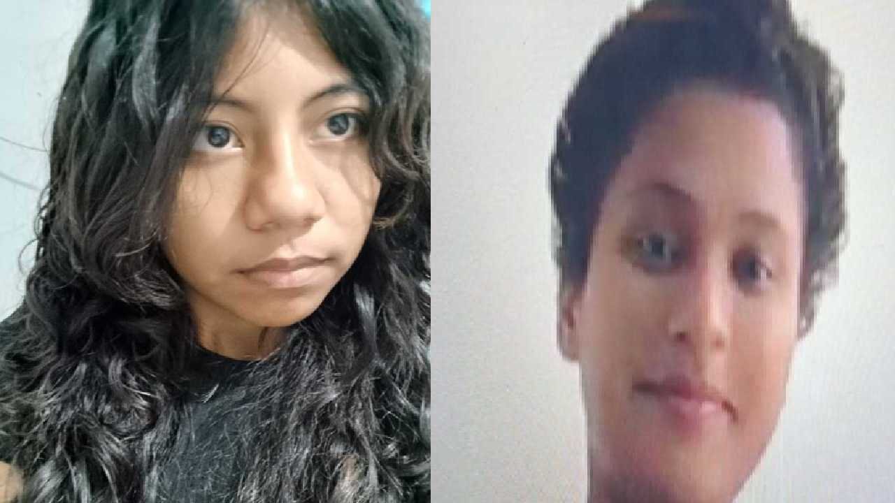 Graphic showing search alerts issued by the Quintana Roo Prosecutor's Office for two missing minors