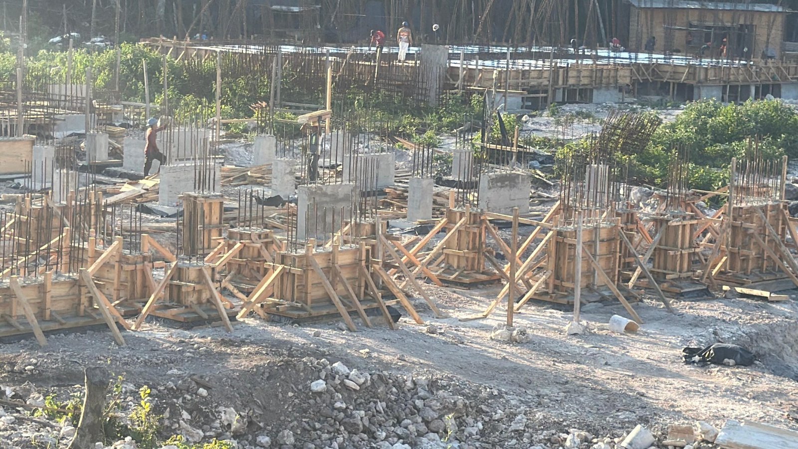 Aerial view of the Tulum region in Quintana Roo, Mexico, showing coastal and inland areas