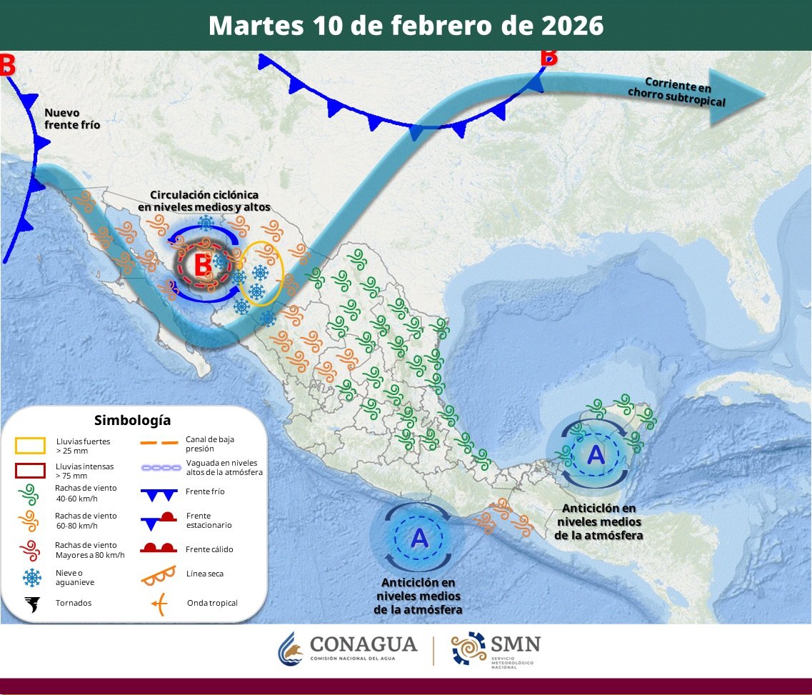 A weather forecast map showing conditions for Quintana Roo, Mexico