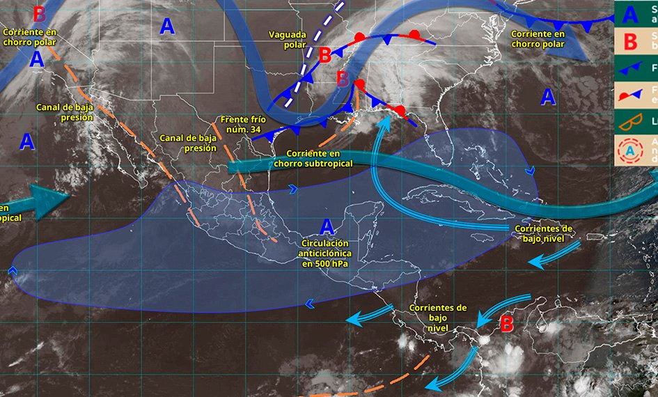 A view of the coast in Quintana Roo during windy conditions