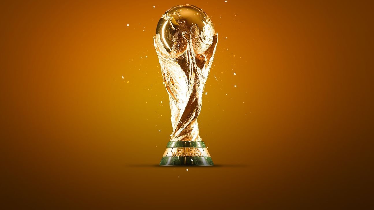The FIFA World Cup trophy on display in Mexico during its national tour ahead of the 2026 tournament.